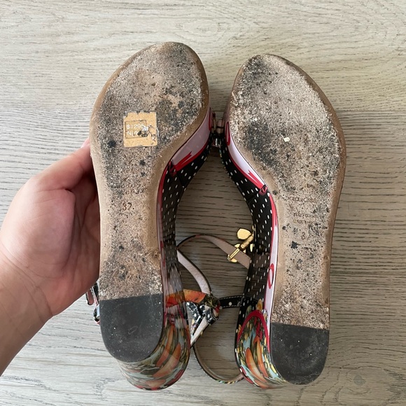 Dolce and Gabbana Sicily Italian Art Print Platform Wedge Sandals - Picture 7 of 7